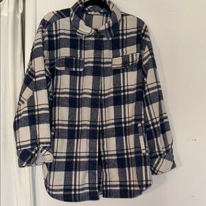 Plaid Button-Up Shirt/Jacket